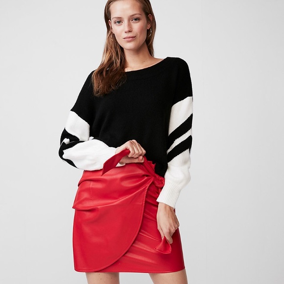 faux leather skirt express